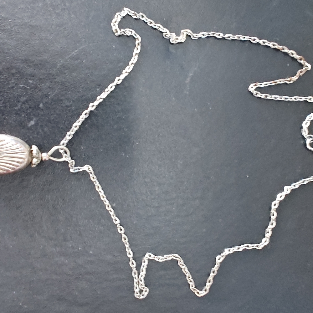 Unique Silver-tone Bell Pendant Necklace